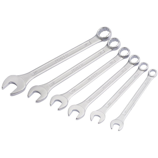Draper Redline AF Combination Spanner Set 6 Piece 3/8, to 3/4" 68480