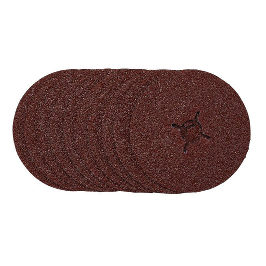 Draper Fibre Sanding Discs 125mm 24 Grit 10 Pack 68618