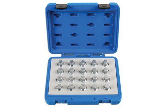 Laser Tools Locking Wheel Nut Key Set 20pc - for Vauxhall, Opel 6862
