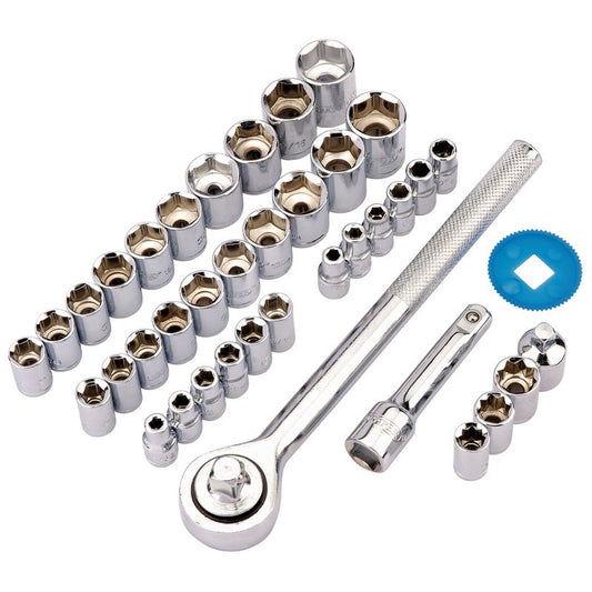 Draper Redline Socket Set, 1/4", 3/8" Sq. Dr. (39 Piece)