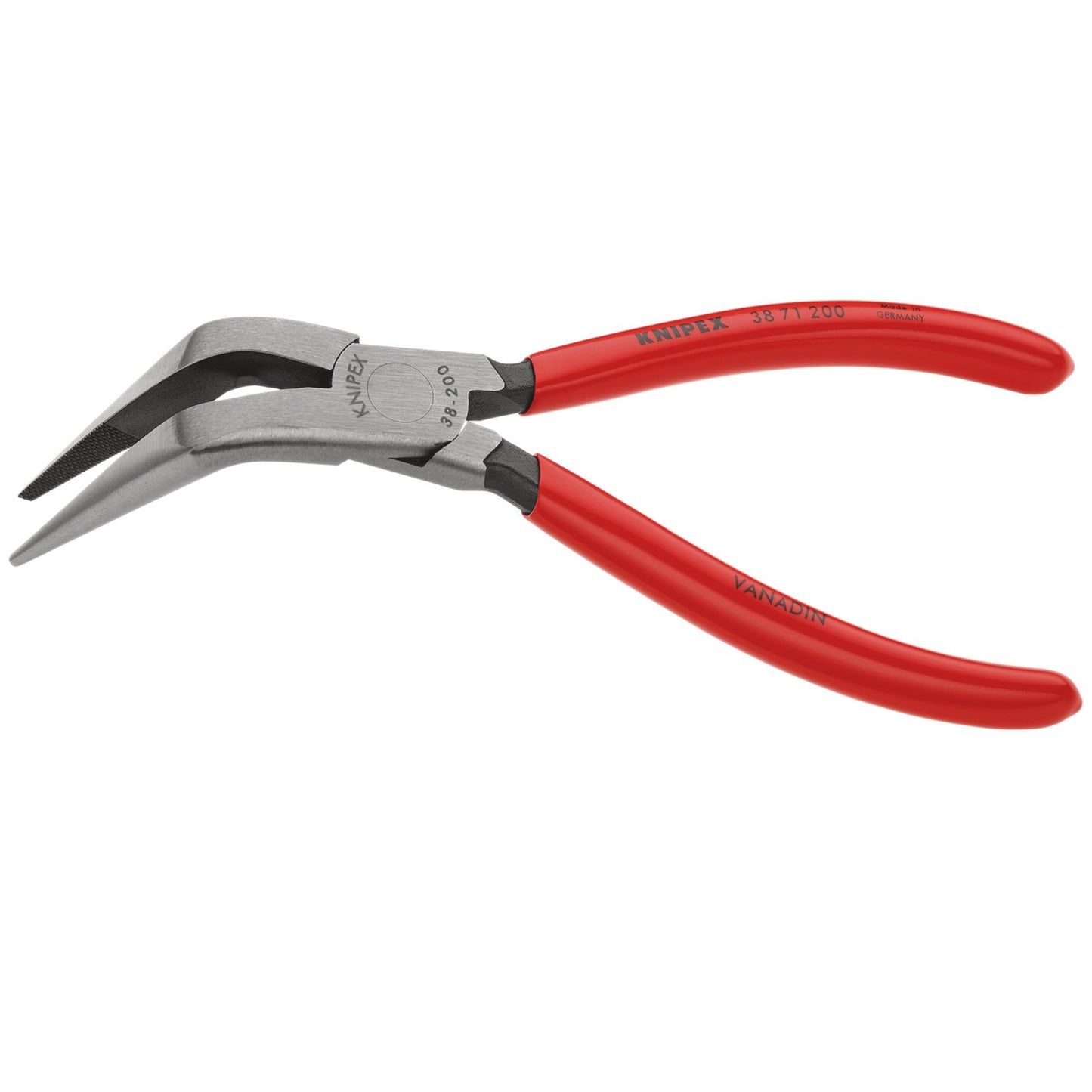 KNIPEX Mechanics' Bent Nose Pliers 200mm Angle 70° For Split Pins etc 38 71 200