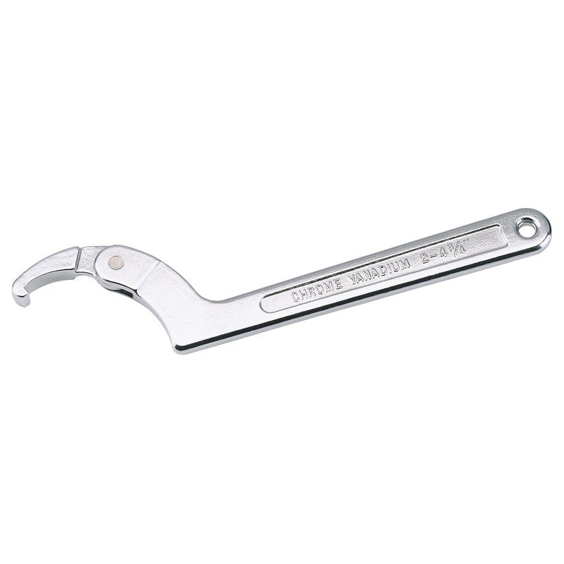 Draper Adjustable Hook Wrench 51 - 121mm Hardened Tempered Chrome Plated 69099