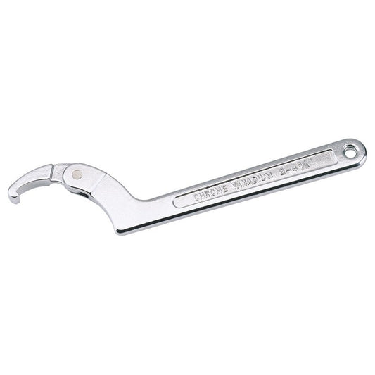 Draper Adjustable Hook Wrench 51 - 121mm Hardened Tempered Chrome Plated 69099