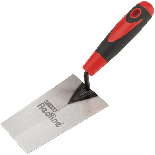 Draper Redline Bucket Trowel with Soft Grip 140mm Carbon steel blade 69127