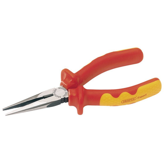 Draper 160mm VDE Approved Fully Insulated Long Nose Plier Tested To 10000V 69174
