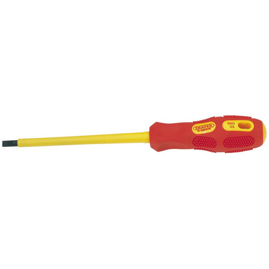 Draper VDE Approved Fully Insulated Plain Slot Screwdriver 5.5 x 125mm 69219