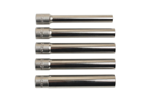 Laser Tools Extra Deep Metric Socket Set 3/8"D 5pc Length 120mm Single Hex 7032