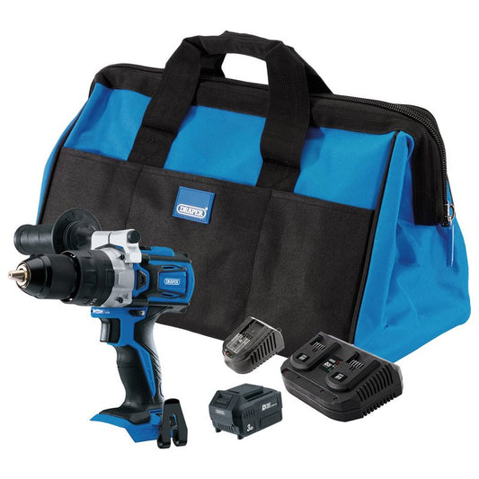 Draper D20 20V Combi Drill Kit Batteries 1 x 3.0Ah 1 x 4.0Ah 1 x Charger 70370