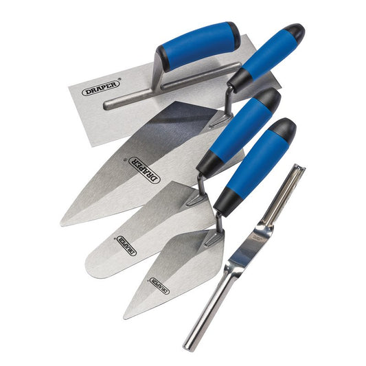Draper Soft Grip Trowel Set 5 Piece High quality carbon steel 70372