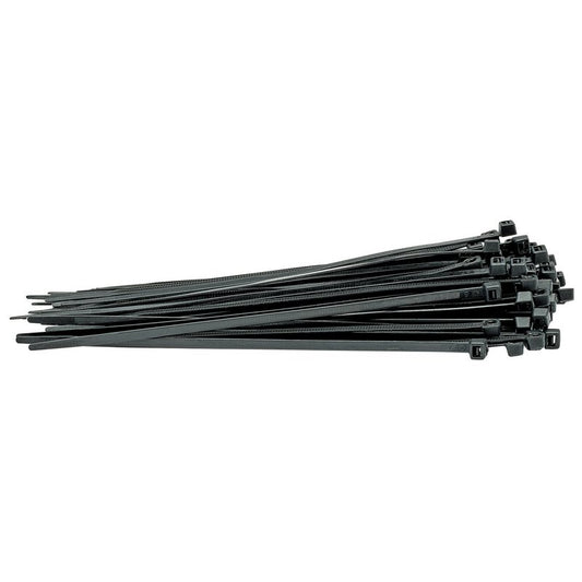 Draper Cable Ties 4.8 x 200mm Black Pack of 100 Robust Nylon 70393