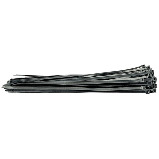Draper Cable Ties 7.6 x 400mm Black Pack of 100 Robust Nylon 70403