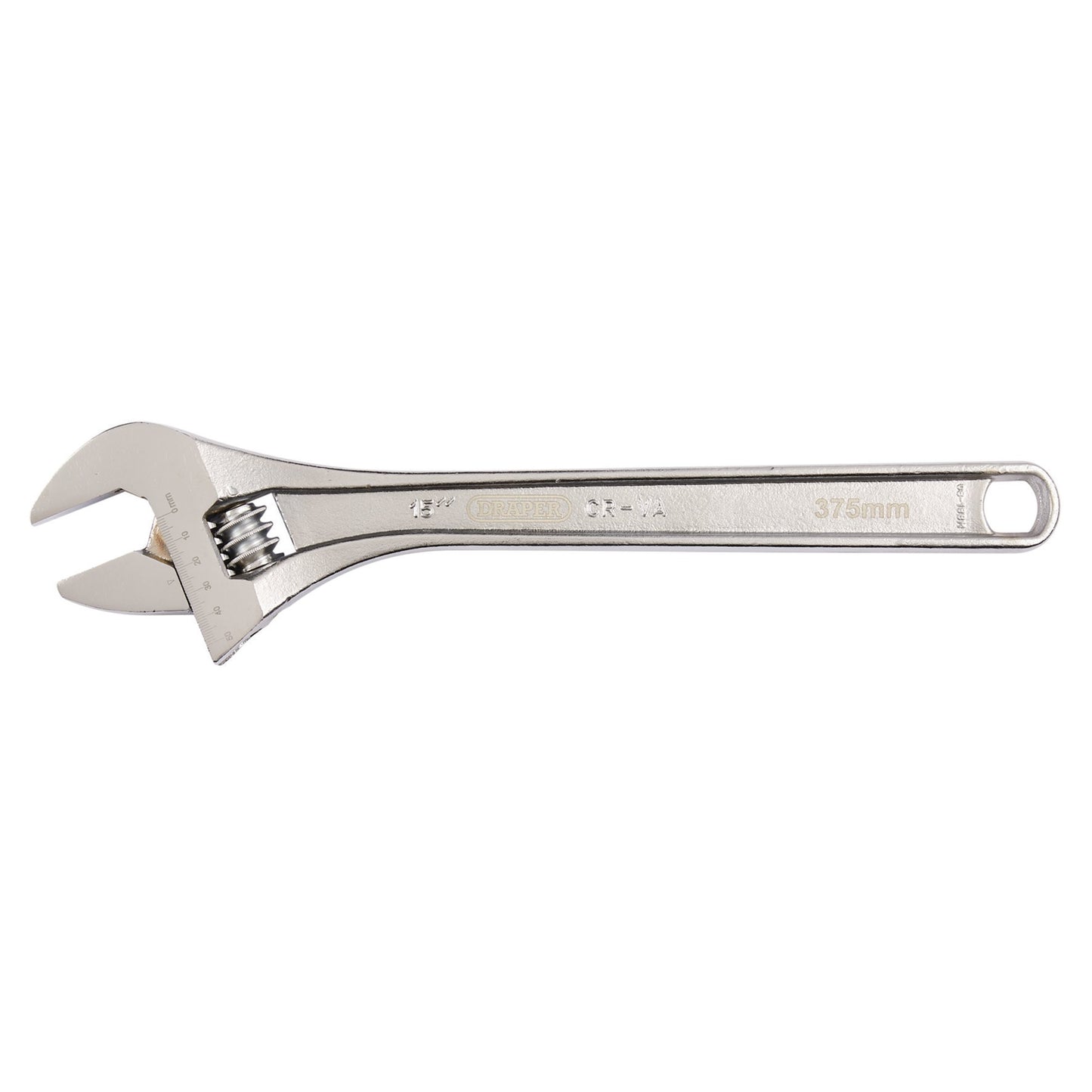 Draper Adjustable Wrench 375mm Long Capacity 46.5mm Satin Chrome 70405