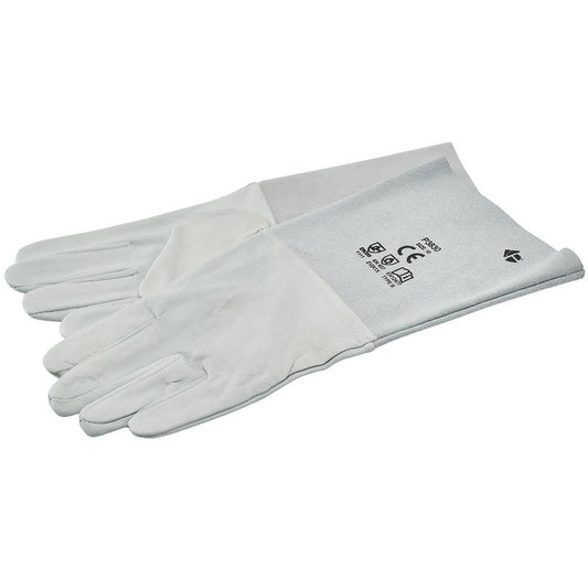 Draper TIG Welders Gloves Size 10 Goat Skin With Cow Hide Cuff 70451