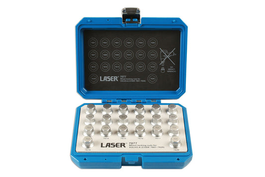 Laser Tools Locking Wheel Nut Key Set 20pc - for Volvo 7077