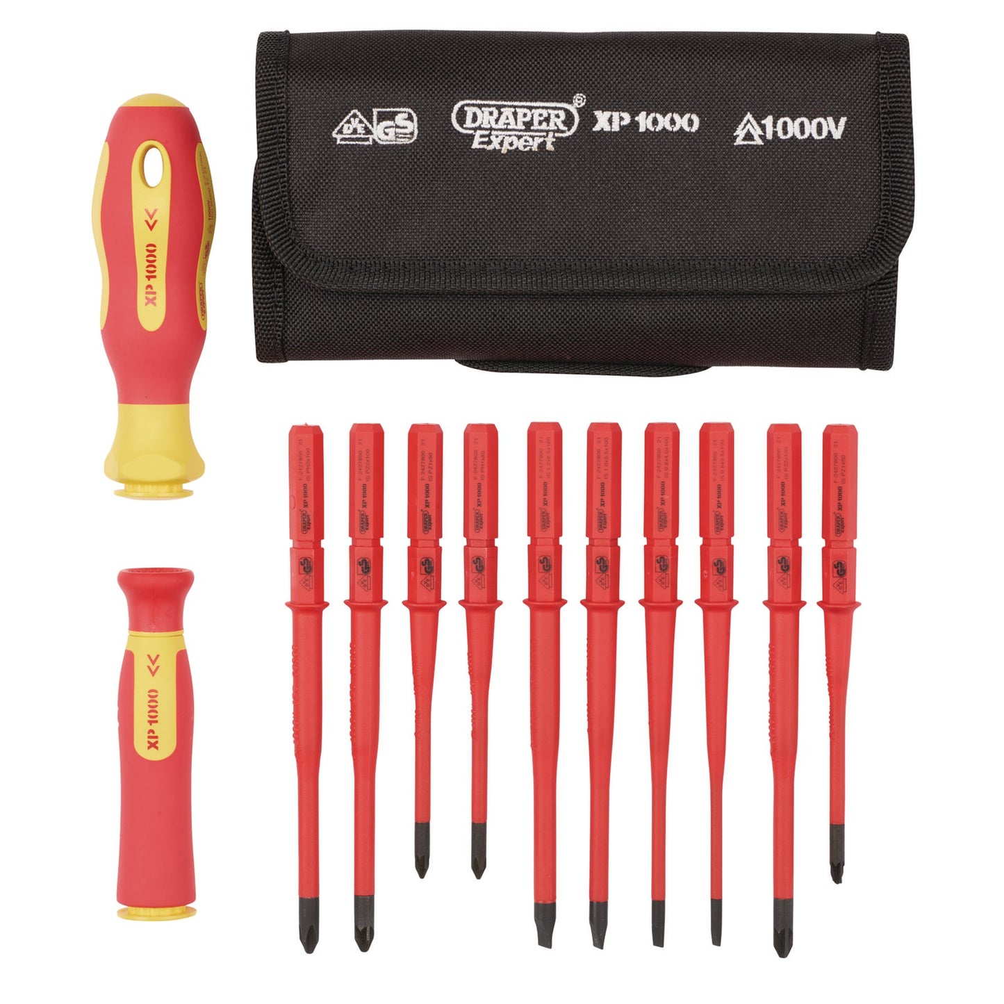 Draper XP1000 VDE Slimline Interchangeable Screwdriver Set 12 Piece 70867