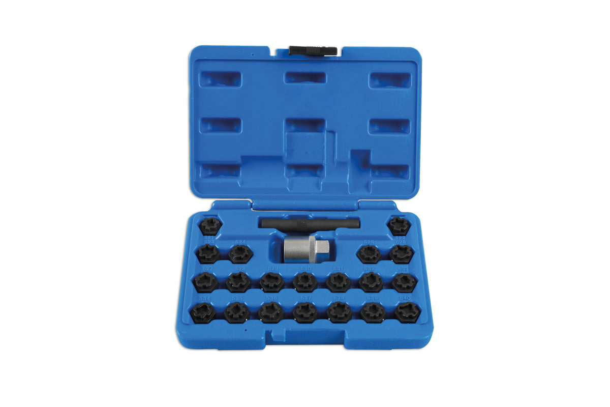 Laser Tools Locking Wheel Nut Key Set 22pc - for VAG 7108