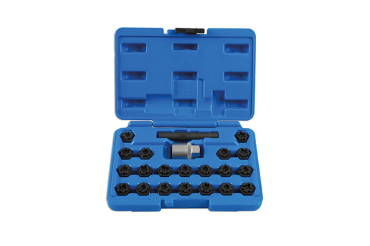Laser Tools Locking Wheel Nut Key Set 22pc - for VAG 7108