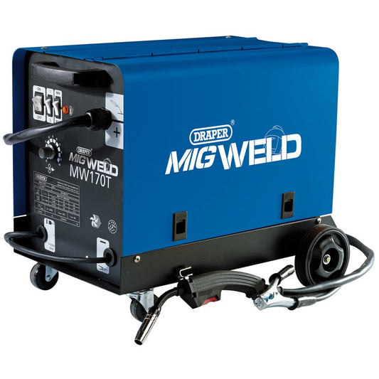 Draper 230V Gas Gasless MIG Welder Range 60 - 160A Thermal Overload 71095