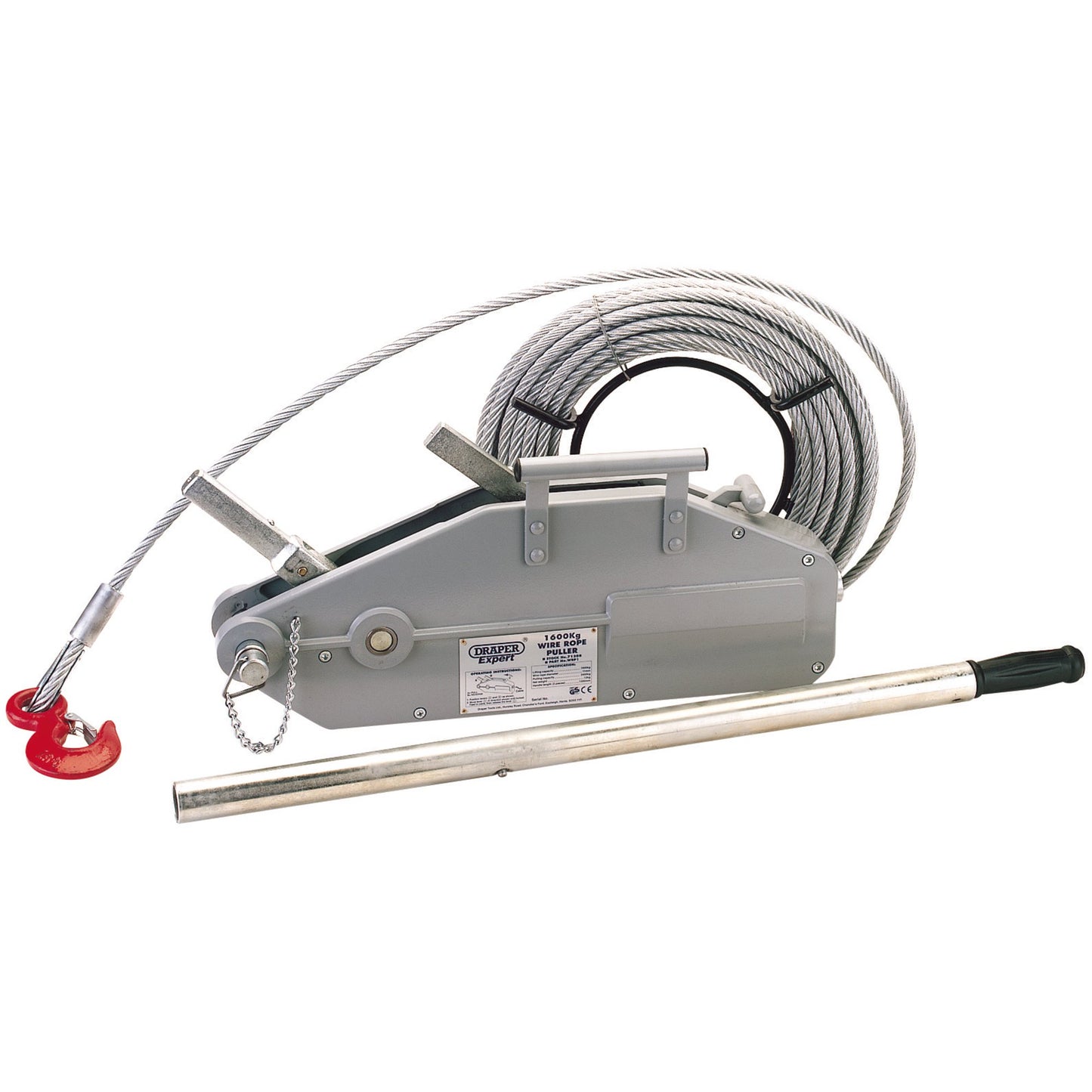 Draper Expert Wire Rope Puller, 1600Kg