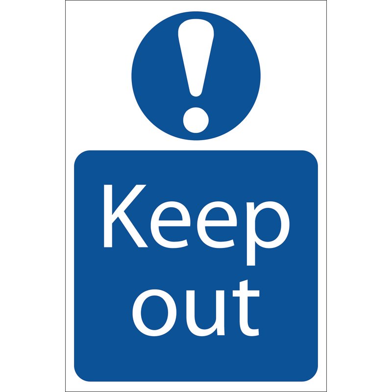 Keep Out' Mandatory Sign, 200 x 300mm