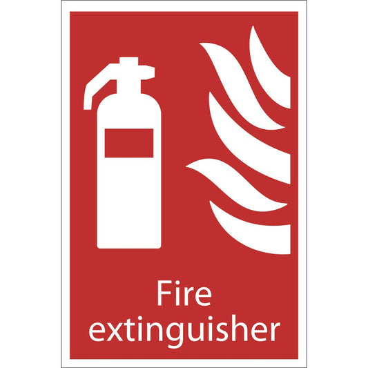 Draper Fire Equipment Sign Size 200 x 300mm adhesive on the back 72442