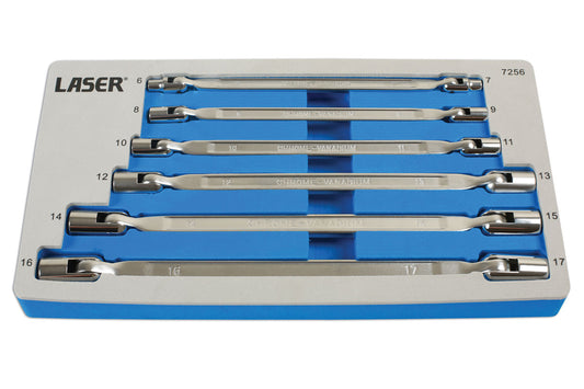 Laser Tools Flexible Socket Spanner Set 6pc 7256