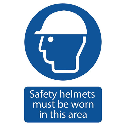 Draper Safety Helmet Must Be Worn Sign  PVC with strong adhesive 72869
