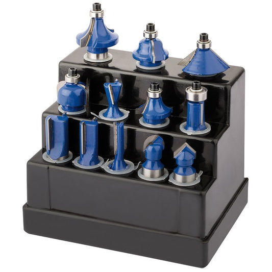 Draper TCT Router Bit Set 1/2" 12 Piece to suit most applications 72893