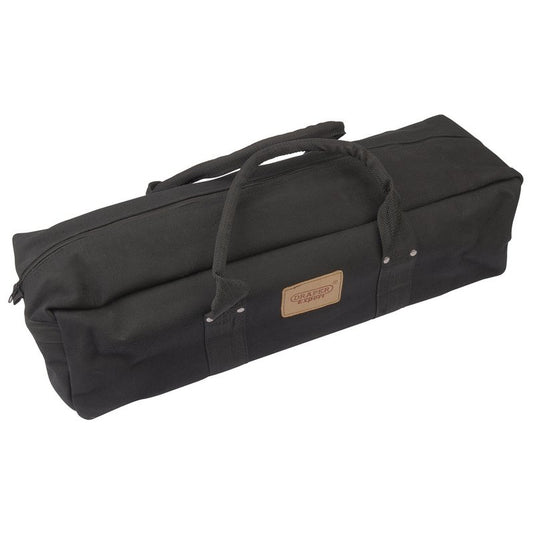 Draper Canvas Tool Bag Overall size 600 x 170 x 180mm Nylon zip wood base 72999