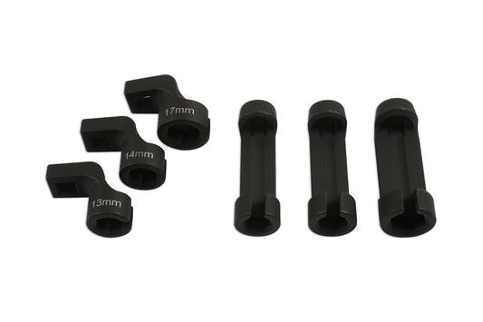 Laser Tools Metric EGT Sensor Socket Set 3/8"D 6pc 6pt Straight And Offset 7337