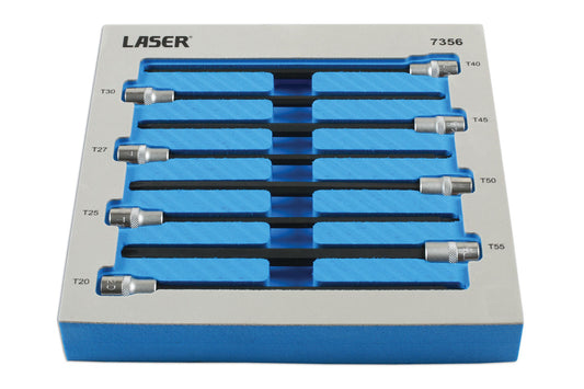 Laser Tools Extra Long Star Socket Bit Set 3/8"D 8pc 7356