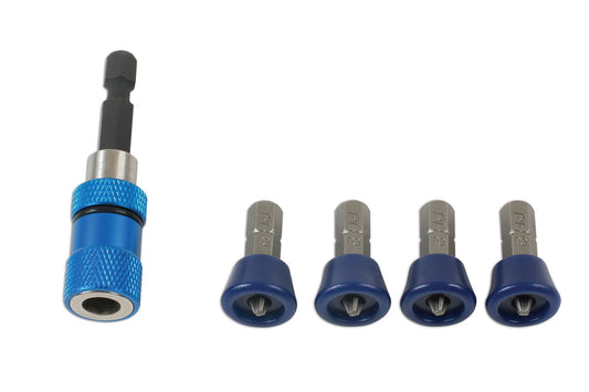 Laser Tools Dry Wall Bit and Holder Set 5pc 7401