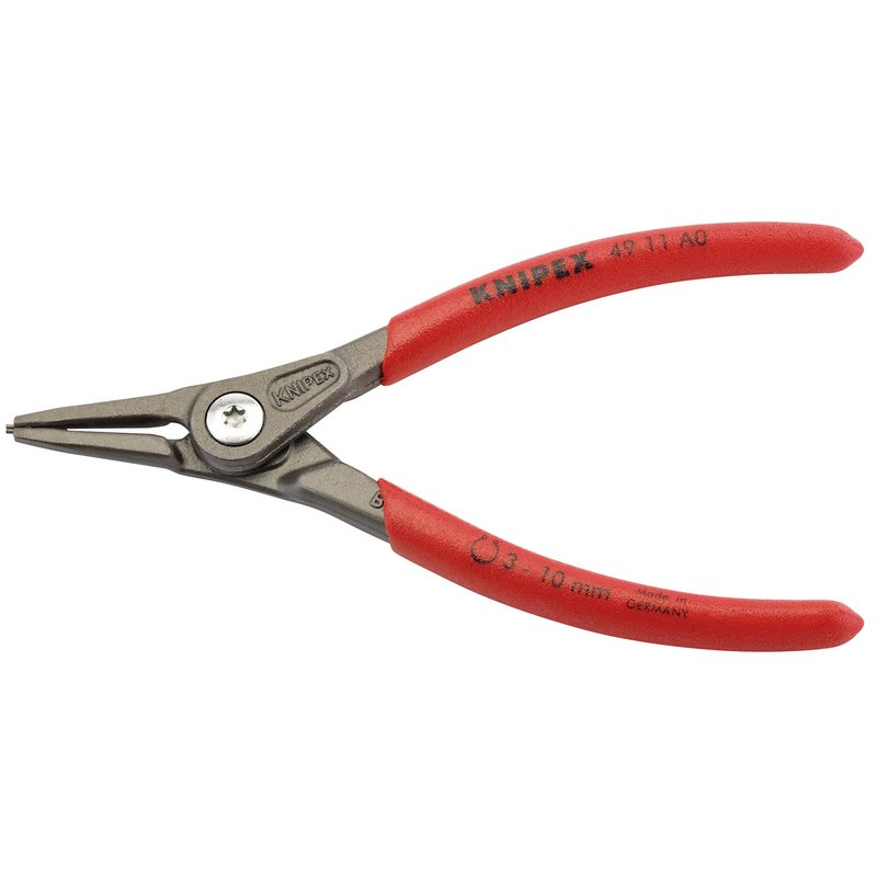 Knipex 140mm External Straight Tip Circlip Pliers 3 - 10mm Capacity 49 11 A0