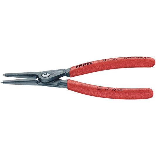 Knipex 180mm External Straight Tip Circlip Pliers 19 - 60mm Capacity 49 11 A2