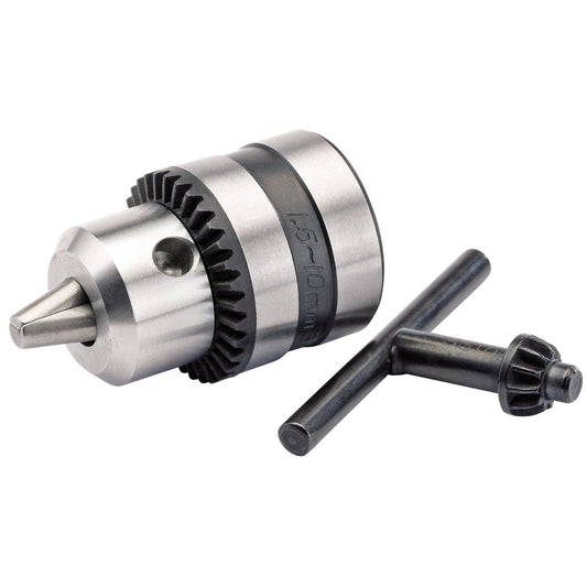 Draper Geared Steel Drill Chuck 3/8" x 24UNF 10mm Capacity 75290