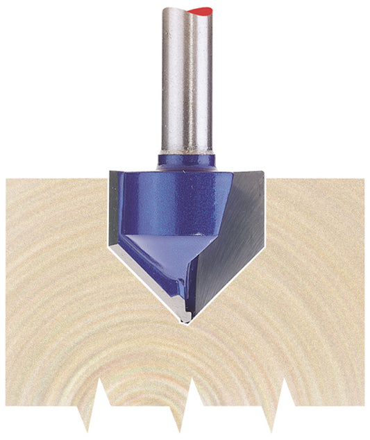 Draper TCT Router Bit 1/4" Shank Groove 19mm x 90 deg 75337