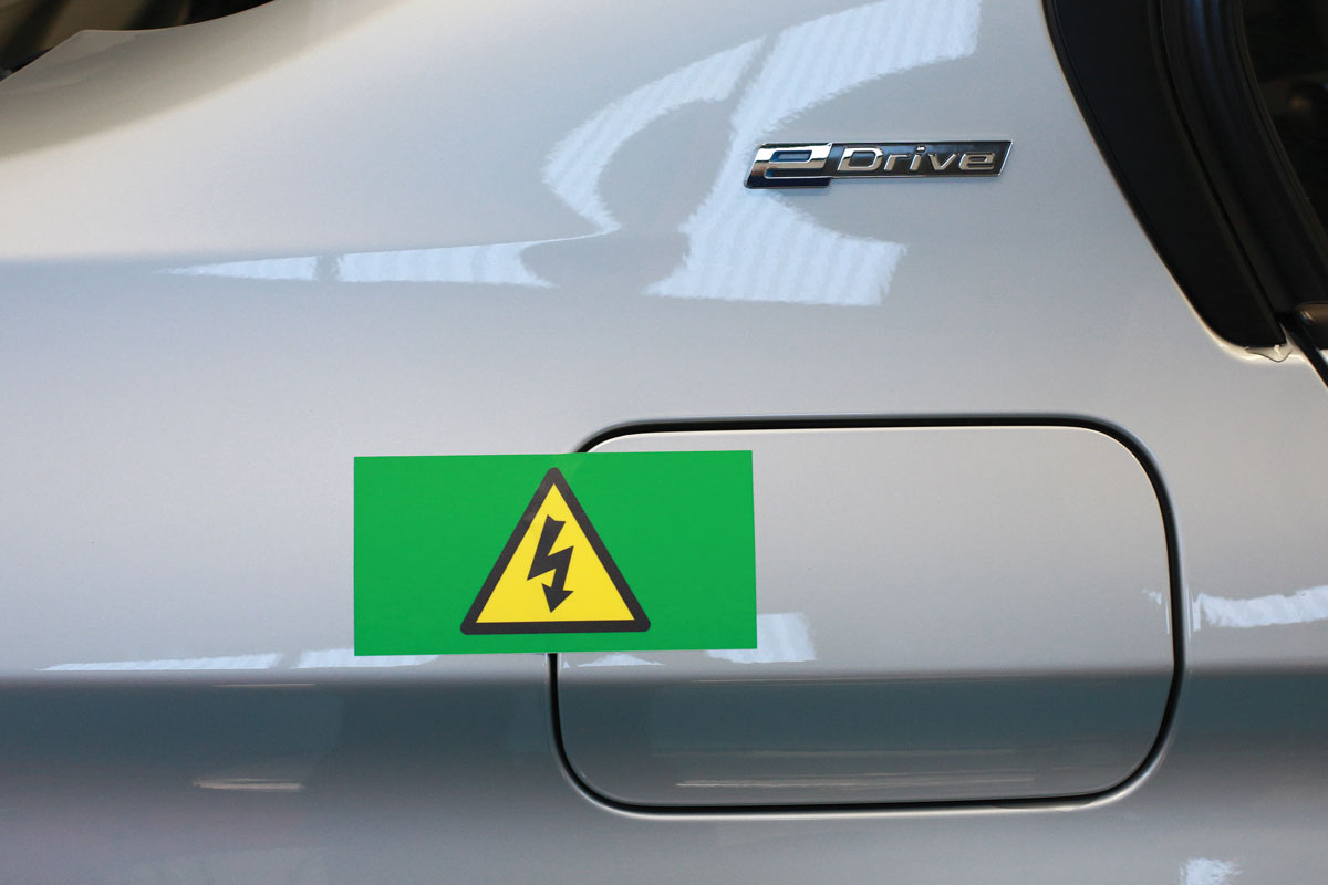 Laser Tools High Voltage Self-Adhesive Label 150 x 75mm 12pc 7561