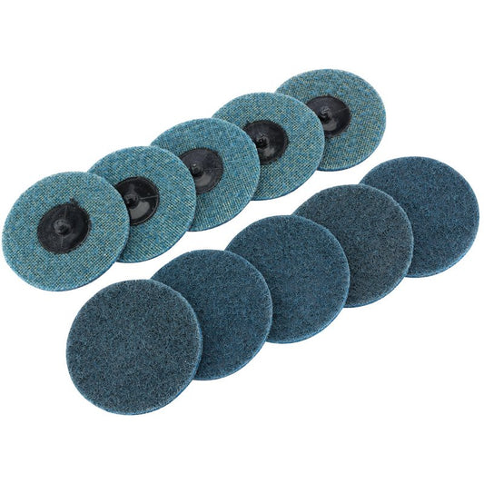 Draper Polycarbide Quick Change Abrasive Pads 75mm Fine 10 Pack 75626