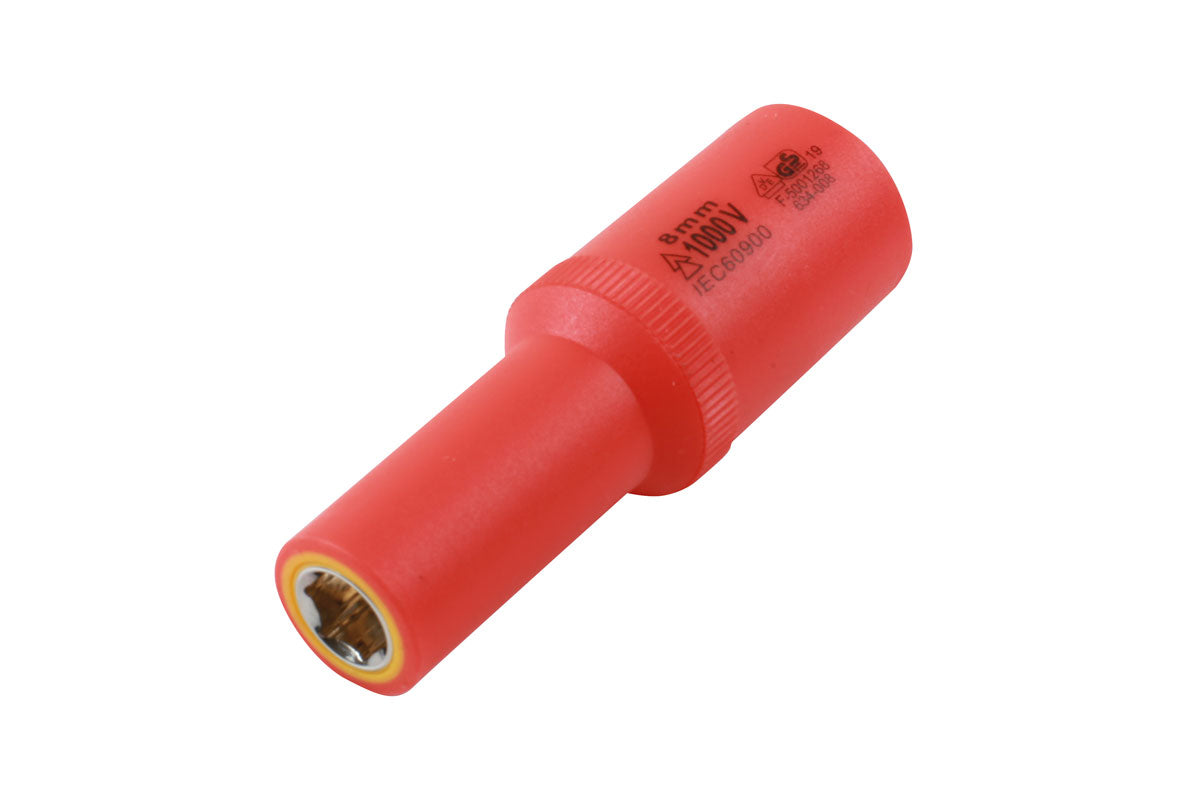 Laser Tools Insulated Deep Magnetic Socket 3/8"D 8mm 7562