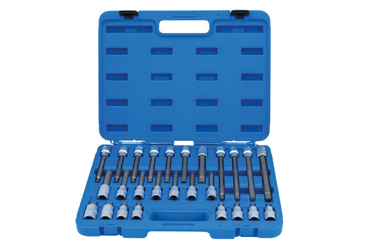 Laser Tools Spline Socket Bit Set 1/2"D 26pc 7599