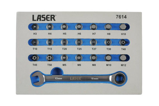 Laser Tools Low Profile Bit Set 22pc 7614