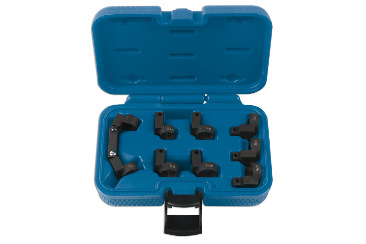 Laser Tools Metric Flexi Fuel Line Socket Set 3/8"D Spring Loaded Black 7636