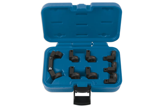 Laser Tools Metric Flexi Fuel Line Socket Set 3/8"D Spring Loaded Black 7636