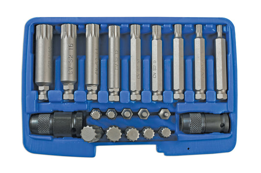 Laser Tools Spline Impact Bit Set 21pc 7684