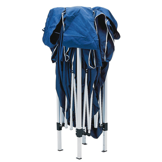 Draper Concertina Gazebo 3 x 3m Blue Steel Legs Frame Splashproof Material 76940