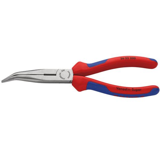Knipex Angled Long Nose Pliers with Heavy Duty Handles 200mm 26 22 200