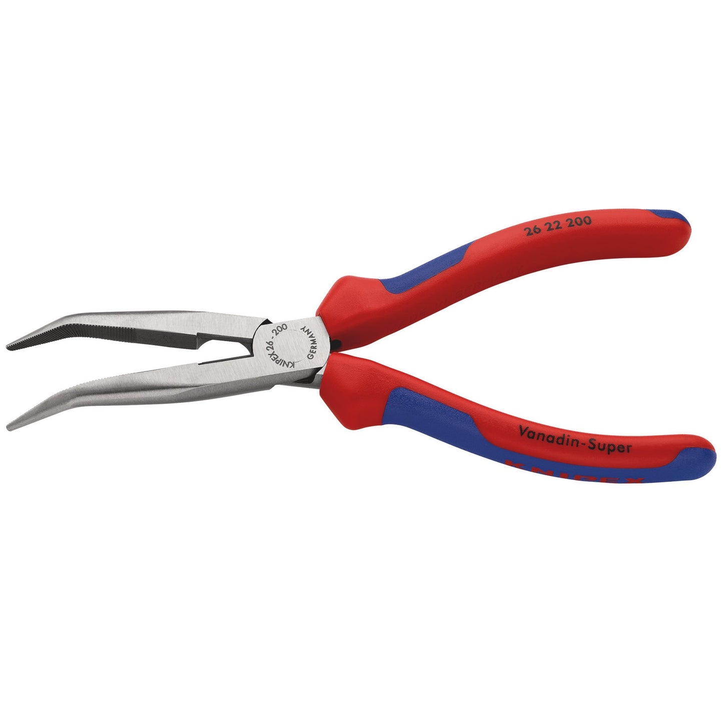 Knipex Angled Long Nose Pliers with Heavy Duty Handles 200mm 26 22 200