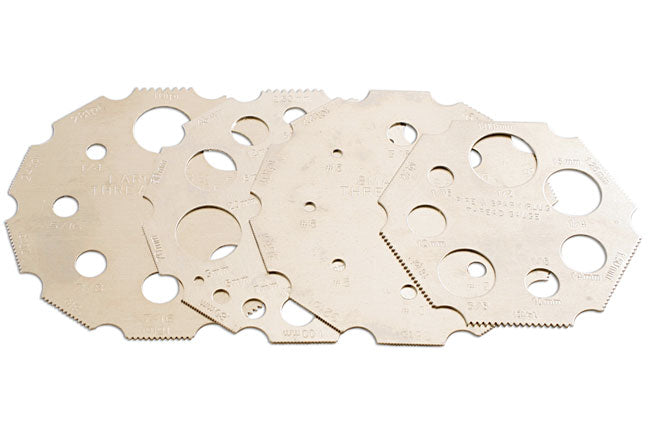 Gunson Universal Thread Gauge 4pc Metric USS sizes including SAE UNC & UNF 77106