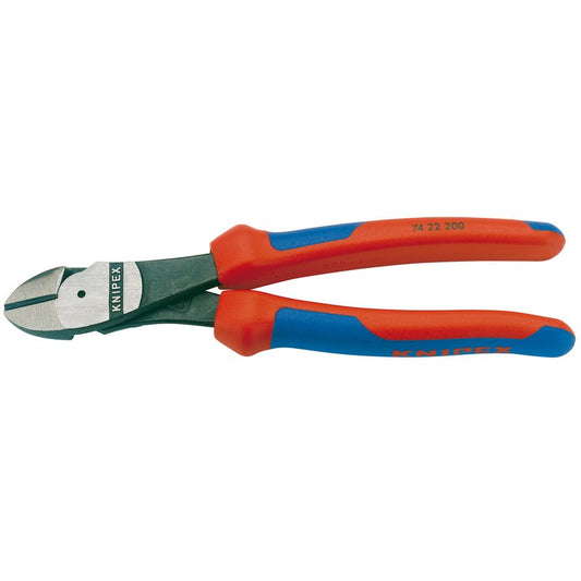 Knipex 200mm High Leverage Diagonal Side Cutter with 12 Deg Head 74 22 200