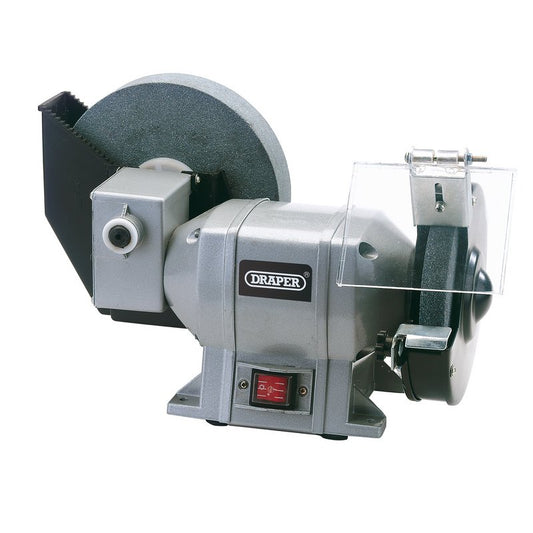 Draper Wet and Dry Bench Grinder 250W 230V Stones 200/150mm 78456